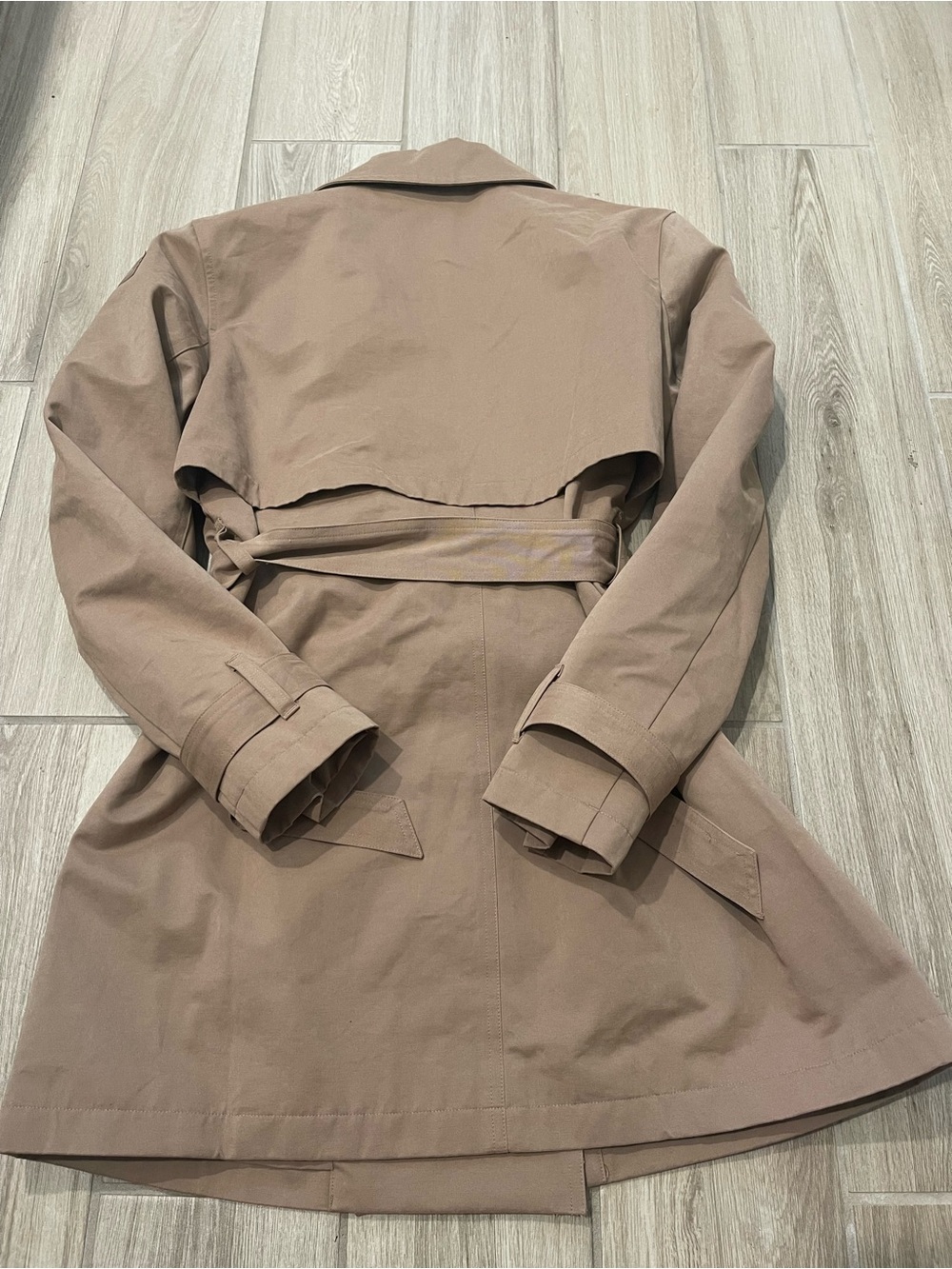 Alo Yoga Prime Trench Coat Jacket Toasted Almond Sz S 4-6 W4620R - Picture 11 of 16